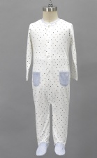 White Polka-dot Footed Baby Romper