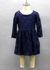 Girls Elegant A-line Lace Baby Dress