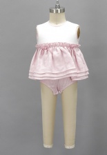 Sleeveless Ruffle-layer Baby Peplum Romper