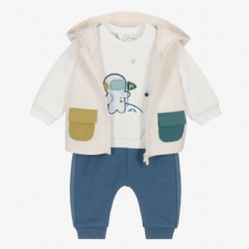 Ivory Blue Outer Space Tracksuit Set
