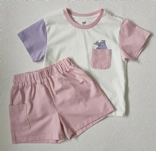 Girl Shorts and Printed T-shirt Set