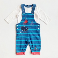 Baby Long-sleeve Overalls Set