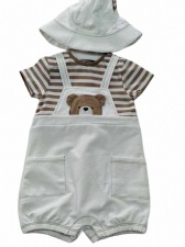 Baby Overalls-style Romper Set