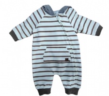 Baby Striped Hooded Romper