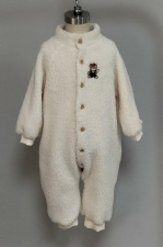 Sherpa Fleece Stand0collar Baby Romper